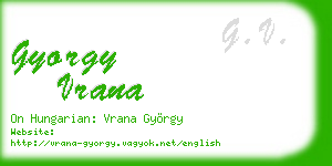 gyorgy vrana business card